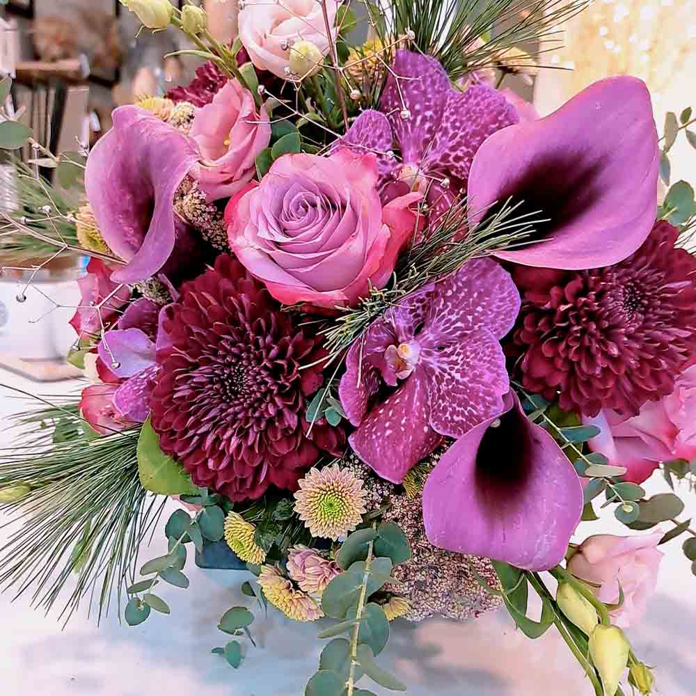 Verse bloemen in het atelier van MG Flowers Design